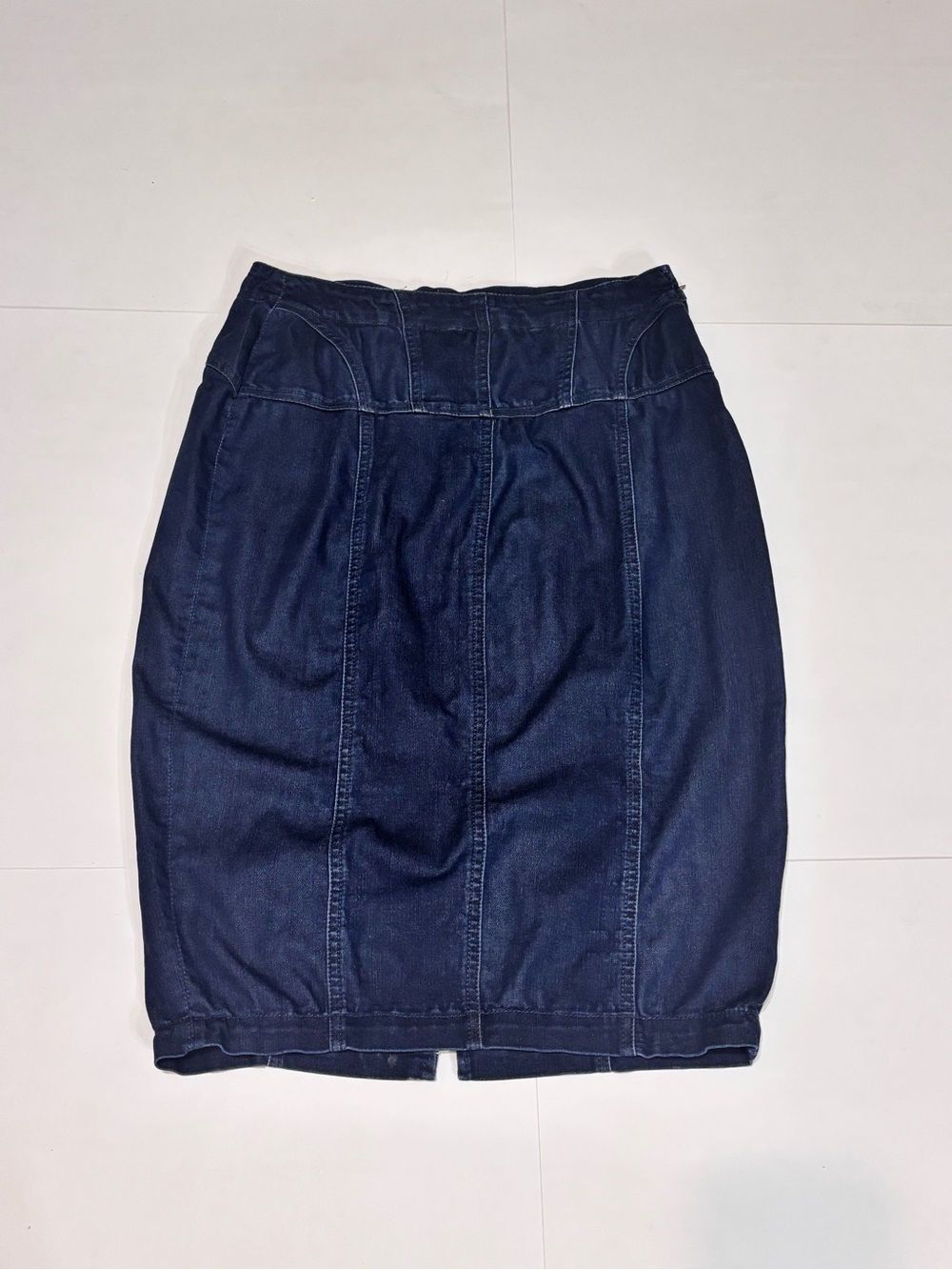 Soho Dark Blue Denim Pencil Skirt